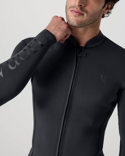 Long Sleeve Yulex Wetsuit Top Washed Black - Vuori