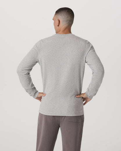 Waffle Crew Men's Light Grey Thermal Shirt - Vuori