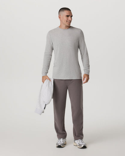 Waffle Crew Men's Light Grey Thermal Shirt - Vuori
