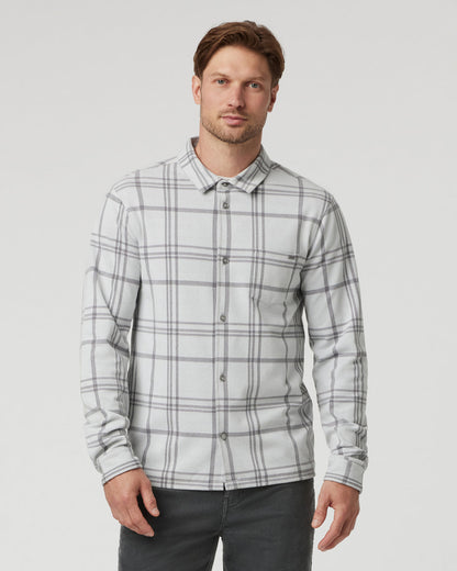 Seaview Plaid Buttondown Shirt Frost Grey - Vuori