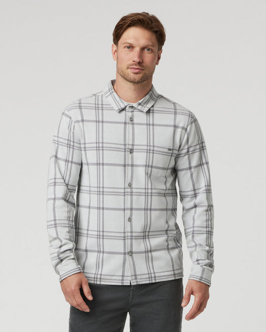 Seaview Plaid Buttondown Shirt Frost Grey - Vuori