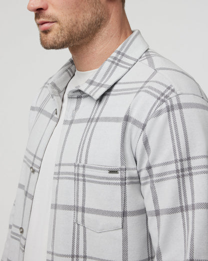 Seaview Plaid Buttondown Shirt Frost Grey - Vuori