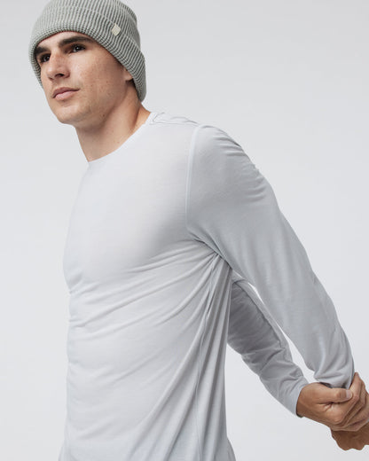 Long Sleeve Current Tech Tee Frost Grey - Vuori