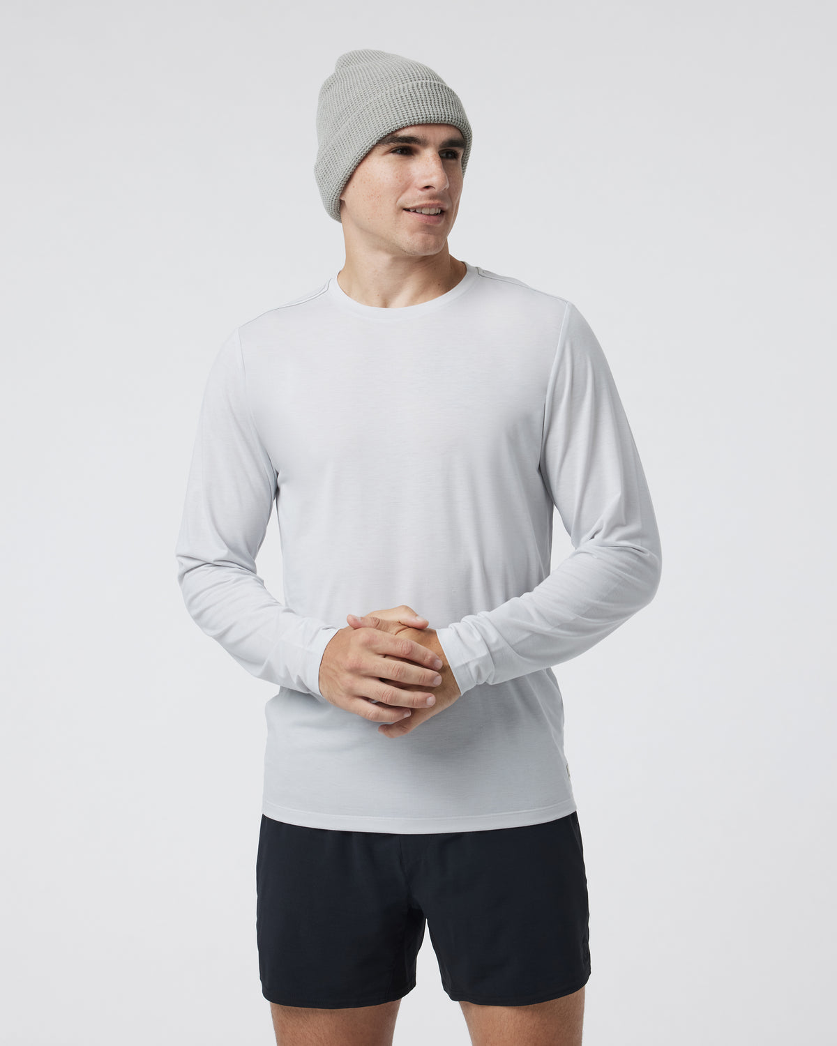 Long Sleeve Current Tech Tee Frost Grey - Vuori