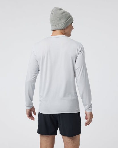 Long Sleeve Current Tech Tee Frost Grey - Vuori