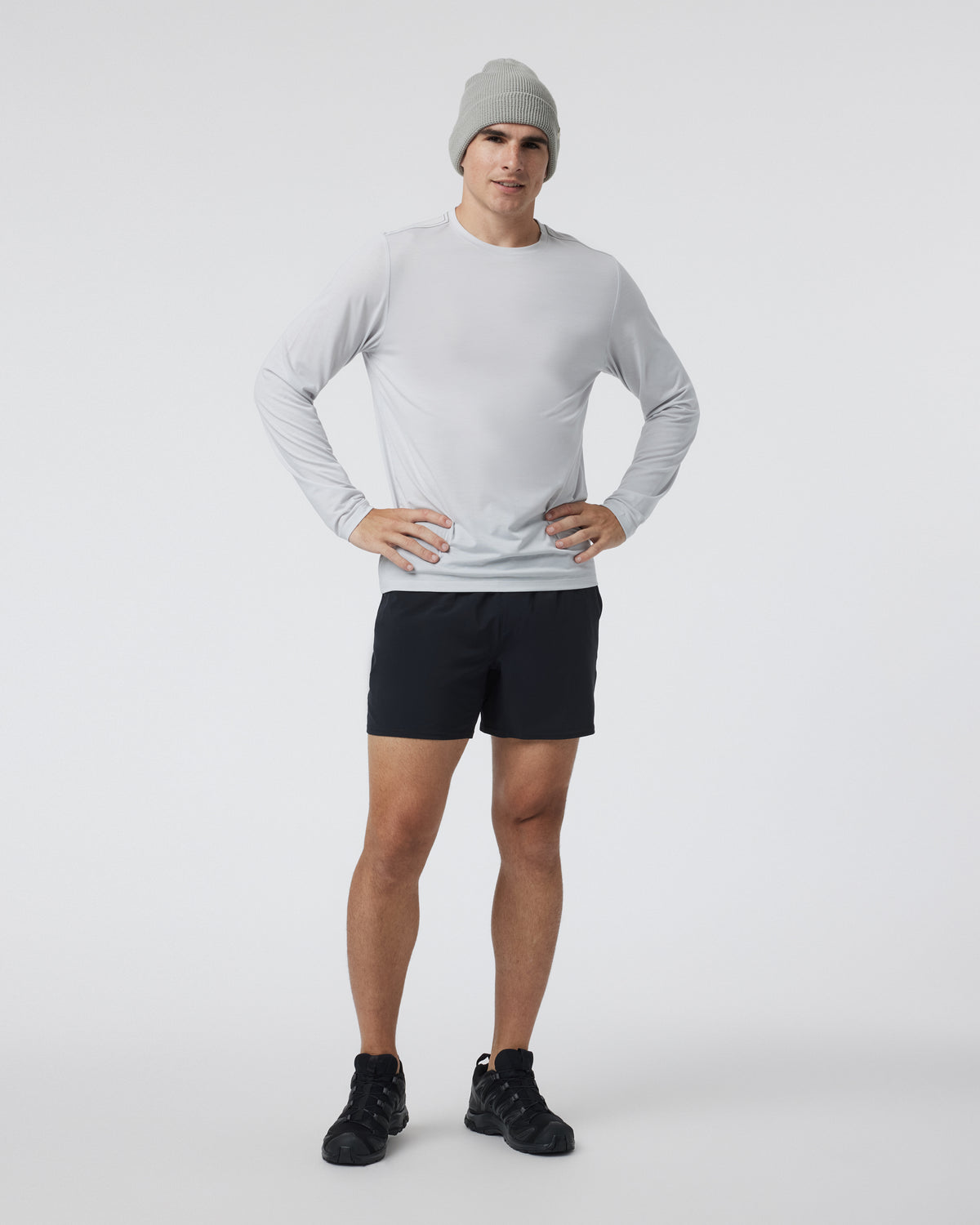 Long Sleeve Current Tech Tee Frost Grey - Vuori