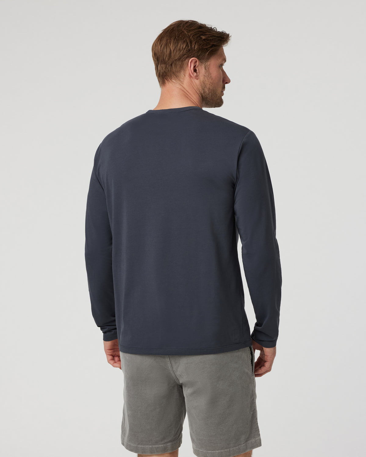 Long Sleeve Men's Feather Tee Navy - Vuori