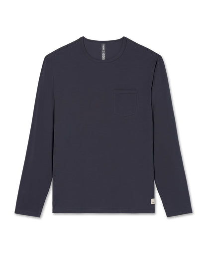 Long Sleeve Men's Feather Tee Navy - Vuori
