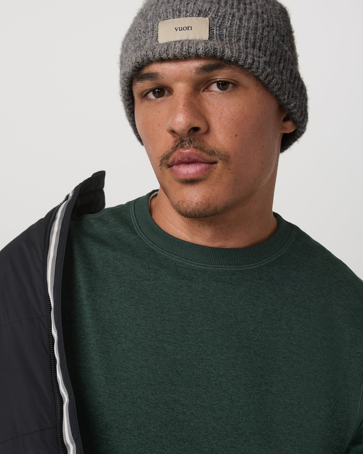 Long Sleeve Ponto Performance Tee Evergreen Heather - Vuori