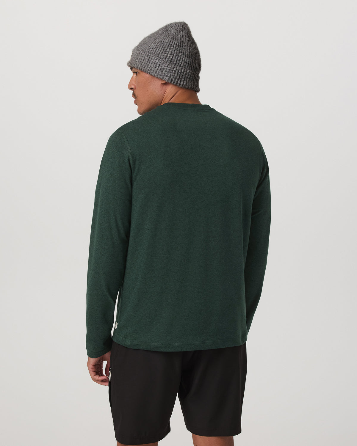 Long Sleeve Ponto Performance Tee Evergreen Heather - Vuori