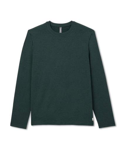 Long Sleeve Ponto Performance Tee Evergreen Heather - Vuori