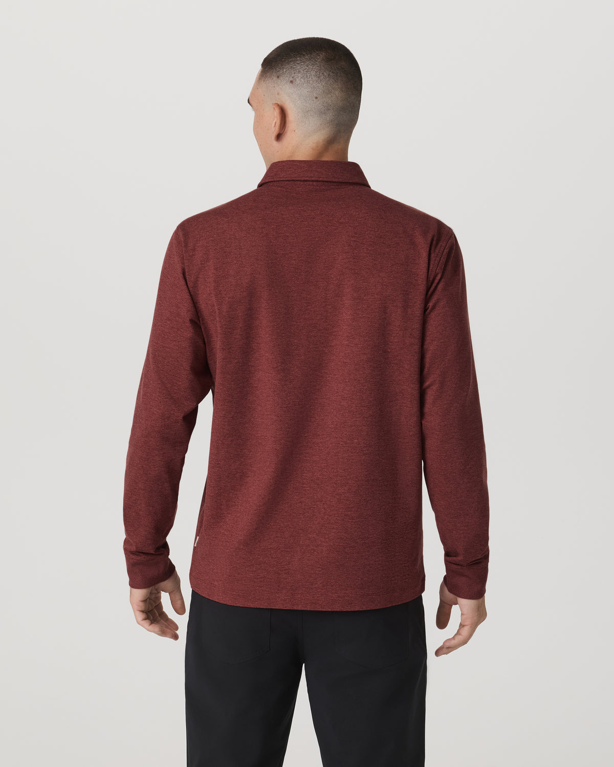 Men's Long Sleeve Coronado Rugby Spiced Apple Heather - Vuori