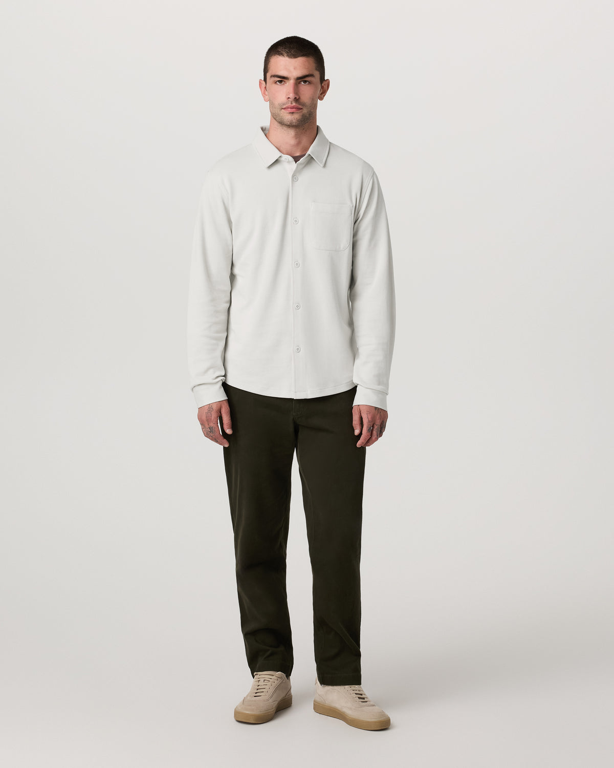 Jeffreys Overshirt Men's Winter Grey Heather Shirt - Vuori