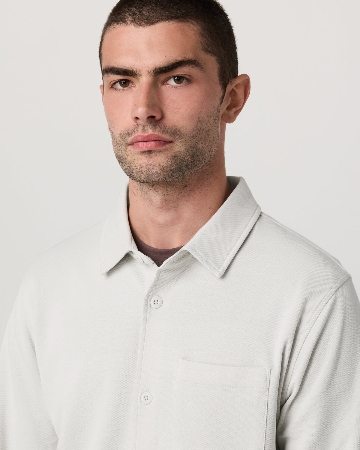 Jeffreys Overshirt Men's Winter Grey Heather Shirt - Vuori