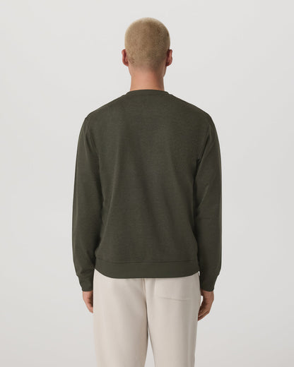 Long Sleeve Coronado Henley - Relaxed Oregano Heather - Vuori