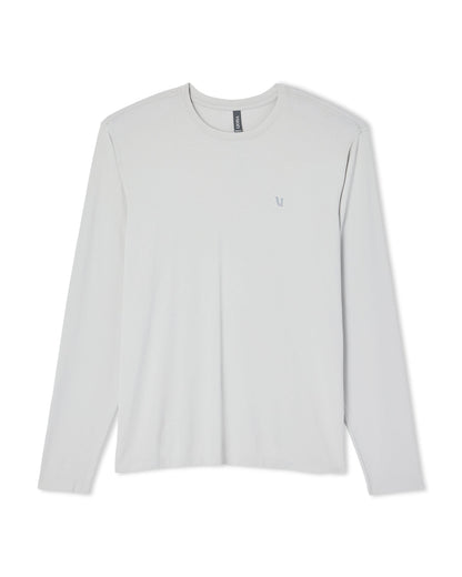 Men's Long Sleeve Clearview Seamless Tee Frost Grey Shirt - Vuori