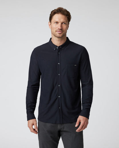 Long Sleeve Ace Button Down Men's Black Shirt - Vuori