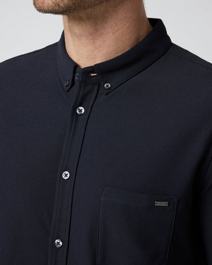 Long Sleeve Ace Button Down Men's Black Shirt - Vuori