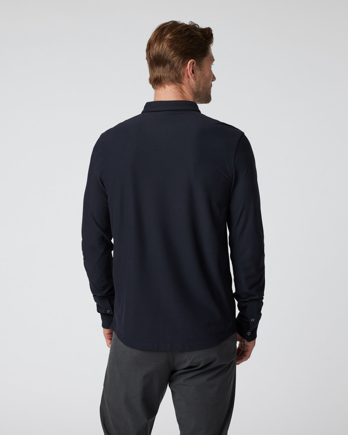 Long Sleeve Ace Button Down Men's Black Shirt - Vuori