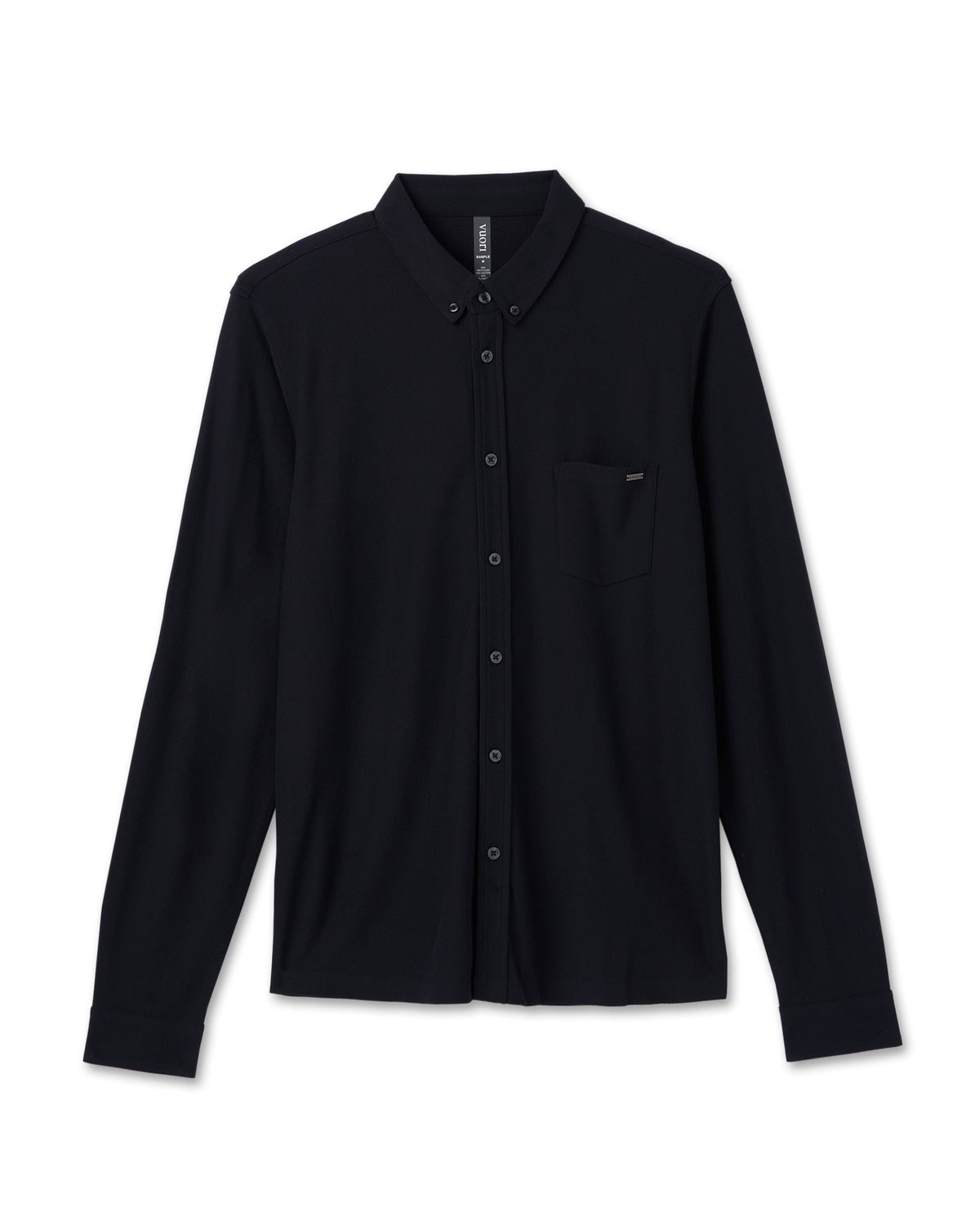 Long Sleeve Ace Button Down Men's Black Shirt - Vuori