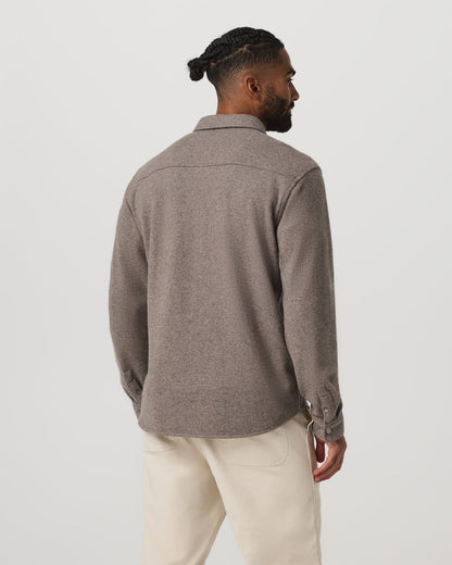 Long Sleeve Altitude Wool Shirt - Relaxed Phantom Grey - Vuori