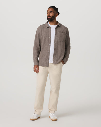 Long Sleeve Altitude Wool Shirt - Relaxed Phantom Grey - Vuori