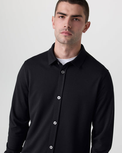 Long Sleeve North Beach Button Down Black - Vuori