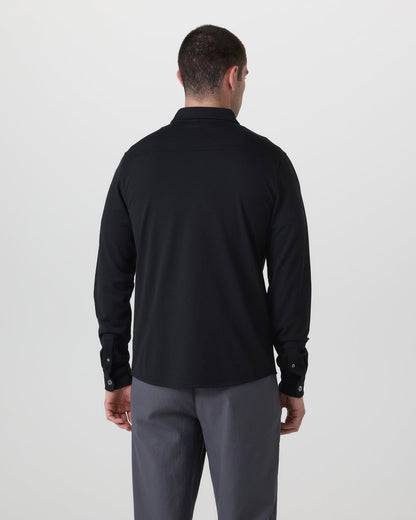Long Sleeve North Beach Button Down Black - Vuori