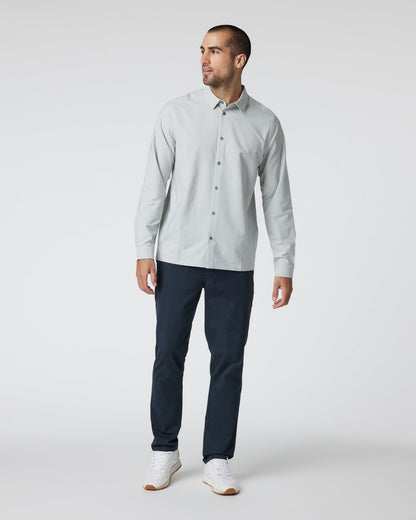 Long Sleeve Manhattan Button Down Sky Grey - Vuori