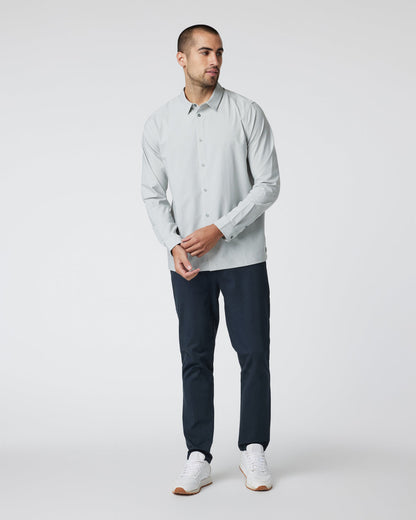 Long Sleeve Manhattan Button Down Sky Grey - Vuori