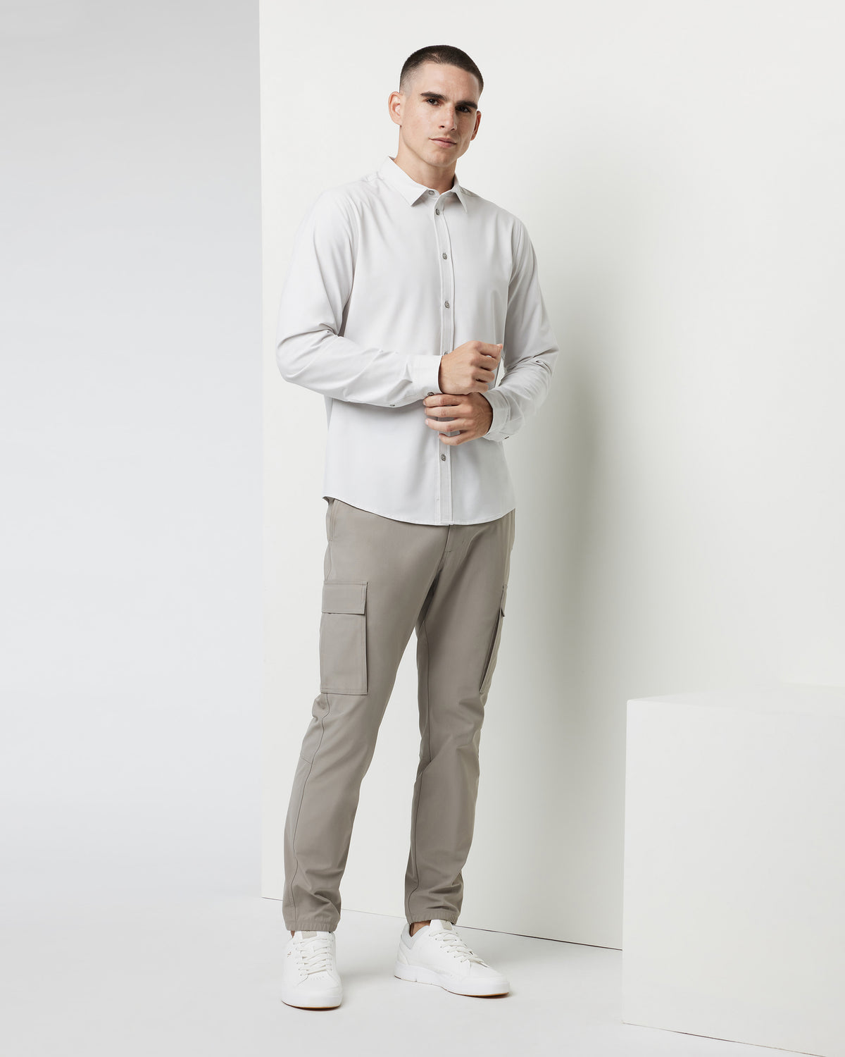 Long Sleeve Bridge Button Down Men's Salt Shirt - Vuori