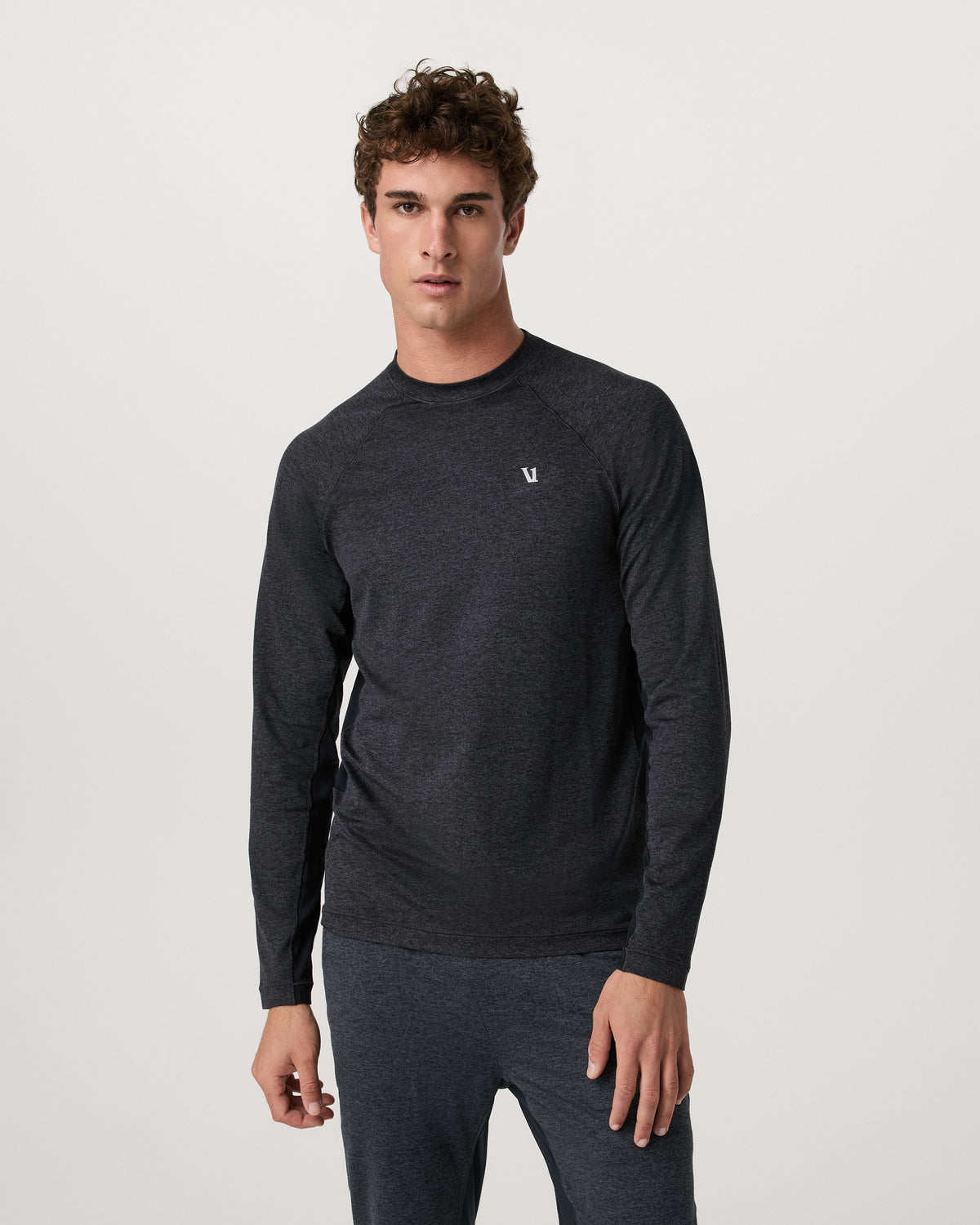 Long Sleeve Ponto Hybrid Baselayer Charcoal Heather - Vuori