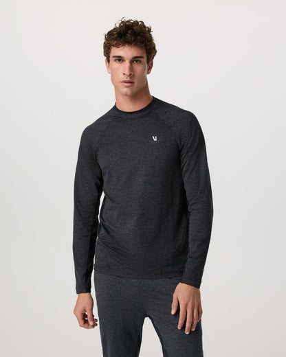 Long Sleeve Ponto Hybrid Baselayer Charcoal Heather - Vuori