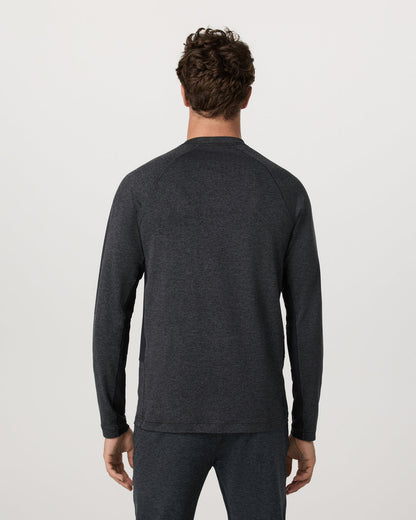 Long Sleeve Ponto Hybrid Baselayer Charcoal Heather - Vuori