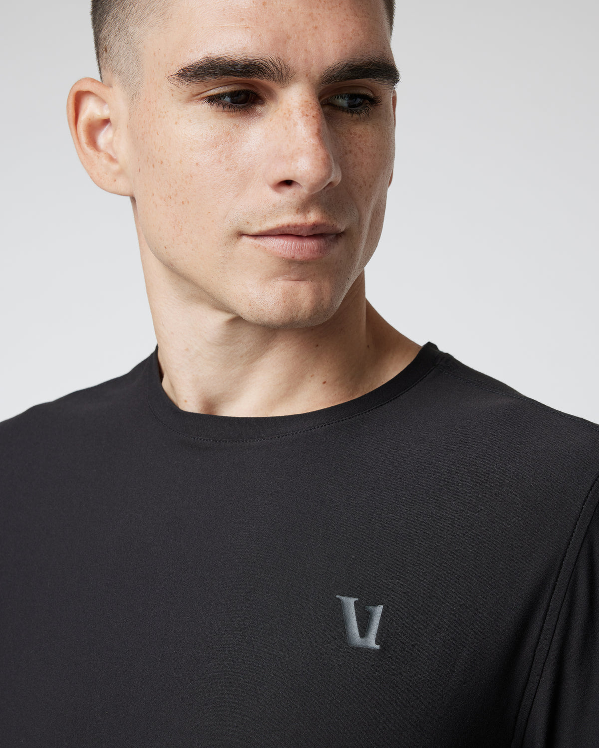 Long Sleeve Strato Graphic Tee Black Workout Tee - Vuori