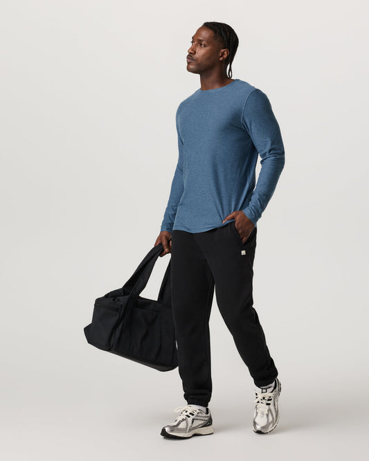 Men's Long Sleeve Strato Tech Tee Pool Blue Heather - Vuori