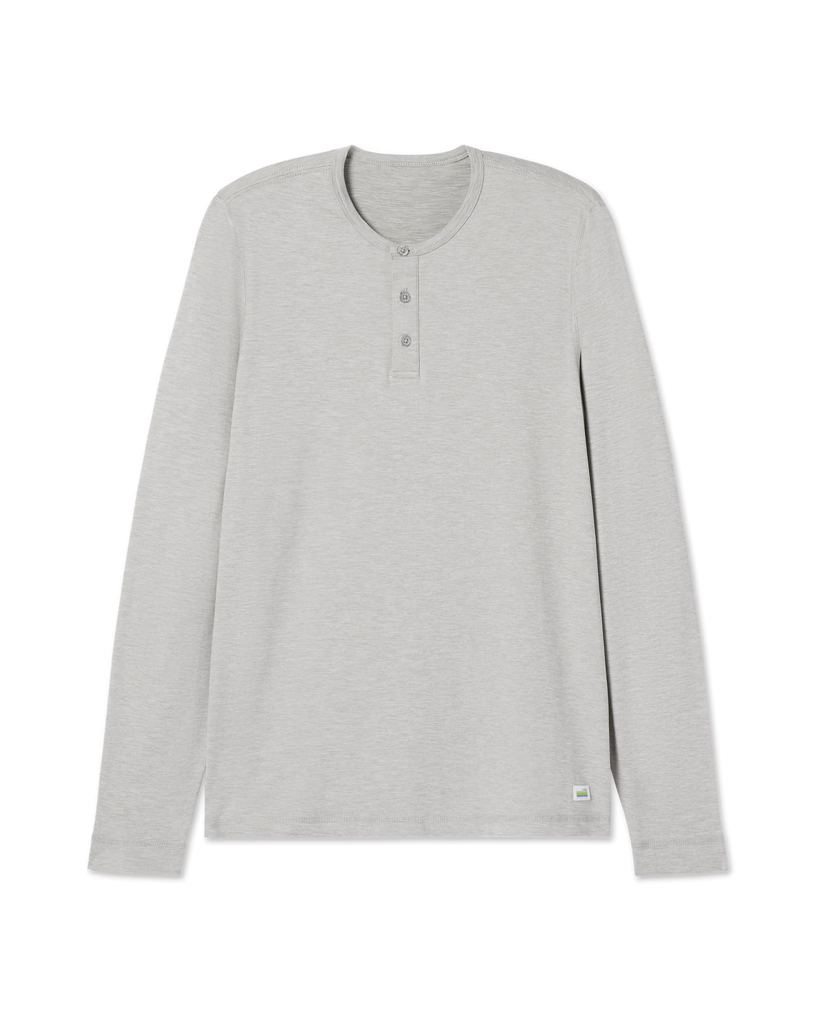 Long-Sleeve Ease Performance Henley Light Heather Grey - Vuori