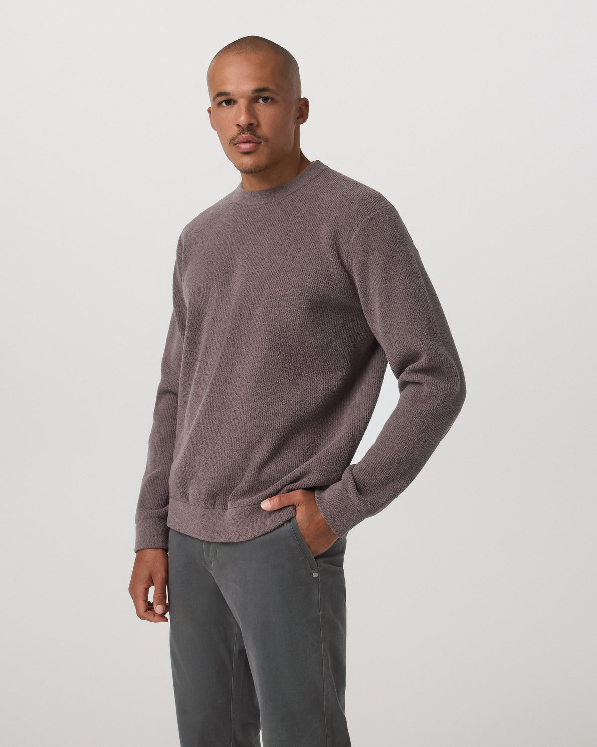 Midweight Rib Sweater Men's Timber Ribbed Knit Sweater - Vuori