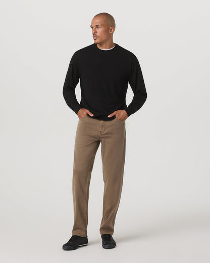 Merino Fine Gauge Wool Sweater Men's Black Sweater - Vuori