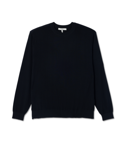 Merino Fine Gauge Wool Sweater Men's Black Sweater - Vuori