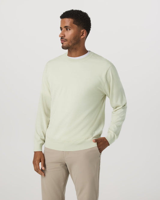 Men's Merino Fine Gauge Wool Sweater Sandalwood - Vuori