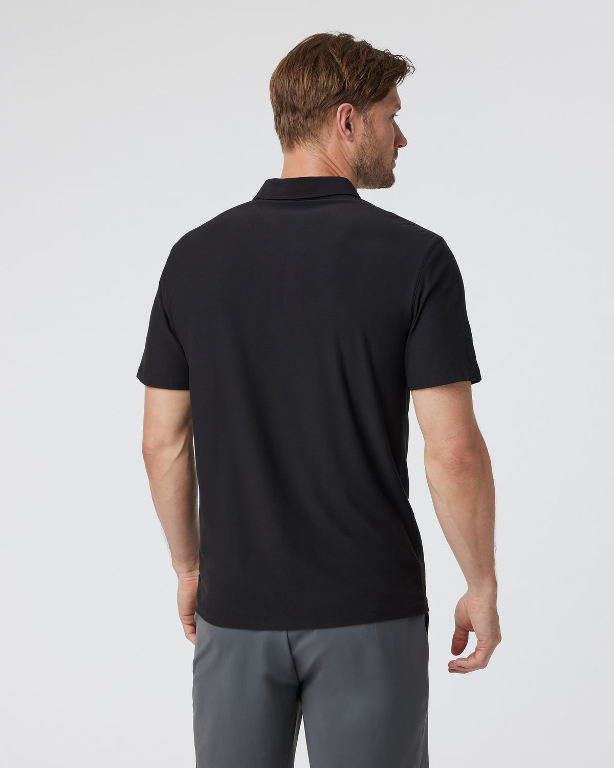 Strato Tech Polo Men's Black Polo Shirt - Vuori