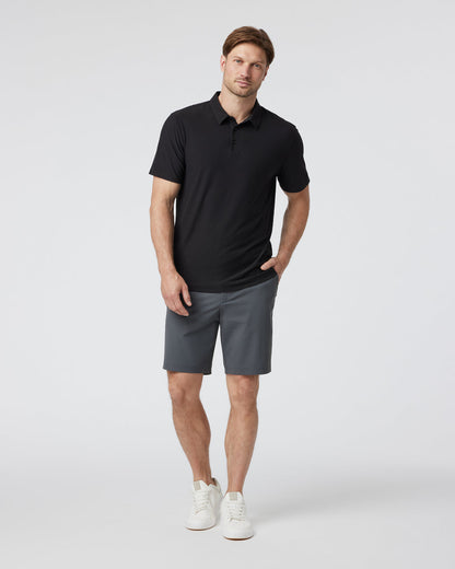 Strato Tech Polo Men's Black Polo Shirt - Vuori