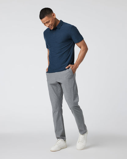 Strato Tech Polo Men's Navy Heather Polo - Vuori