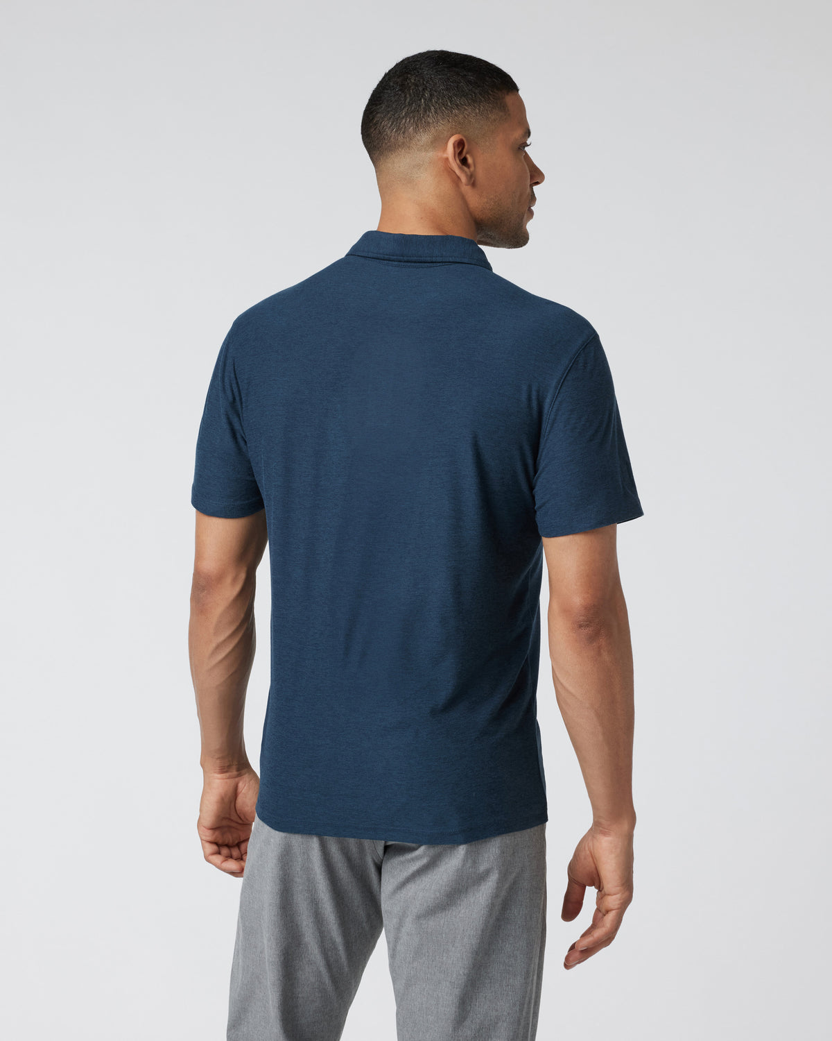 Strato Tech Polo Men's Navy Heather Polo - Vuori