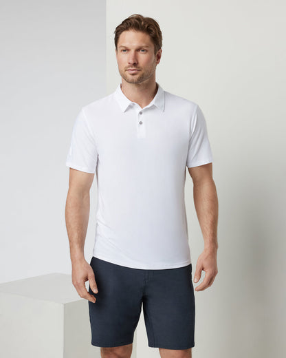 Strato Tech Polo Men's White Athletic Polo - Vuori