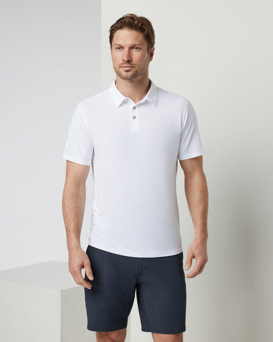Strato Tech Polo Men's White Athletic Polo - Vuori