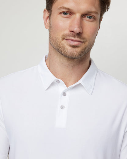 Strato Tech Polo Men's White Athletic Polo - Vuori