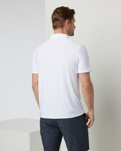 Strato Tech Polo Men's White Athletic Polo - Vuori