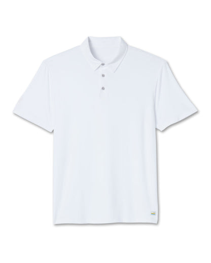 Strato Tech Polo Men's White Athletic Polo - Vuori